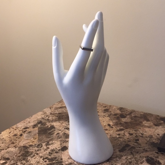 Silver Bar Open Adjustable Ring - Picture 5 of 10